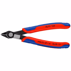 Knipex 78 91 125, Side-cutting pliers, Steel, Plastic, Blue, Red, 125 mm, 27 g