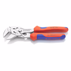 KNIPEX 86 05 150 mini pliers wrench Ã¢â¬â pliers and spanner in a single tool, chrome-plated and multi-component comfort grip, 150 mm