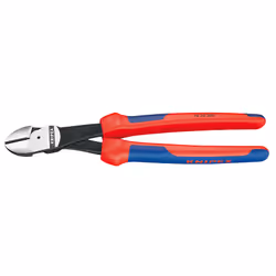 Knipex 74 22 250, Diagonal pliers, Chromium-vanadium steel, Plastic, Blue, Red, 250 mm, 437 g