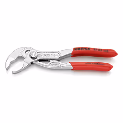 KNIPEX 87 03 125 CobraÃÂ® high-tech water pump pliers chrome-plated, non-slip and plastic-coated, 125 mm