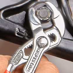 KNIPEX 87 03 125 CobraÃÂ® high-tech water pump pliers chrome-plated, non-slip and plastic-coated, 125 mm