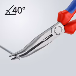 KNIPEX Snipe Nose Side Cutting Pliers (Stork Beak Pliers) (200 mm) 26 22 200 T