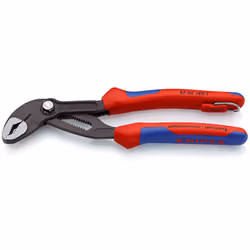 Knipex 87 02 180 T, Slip-joint pliers, 4.2 cm, 3.6 cm, Chromium-vanadium steel, Plastic, Blue, Red