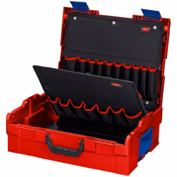 Knipex 00 21 19 LB, Black, Red, ABS synthetics, Shock resistant, Splash proof, 375 x 107 x 311 mm, 442 mm, 357 mm