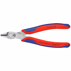 Knipex Electronic Super Knips XL, Diagonal pliers, 1.23 cm, Steel, Blue, Red, 14 cm, 77 g