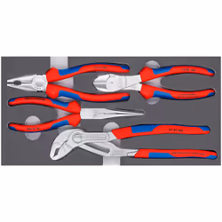 Knipex 00 20 01 V17, Pliers set, Blue, Red, 1.23 kg, 335 mm, 165 mm, 33 mm
