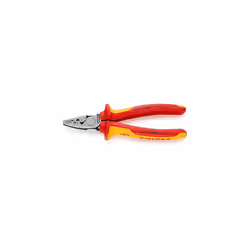 Crimping Pliers for wire ferrules insulated with multi-component grips, VDE-tested 180 mm (self-service card/blister) 97 78 1 ...
