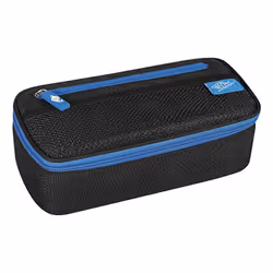 Wedo 242 43010, Soft pencil case, Polyester, Black, Blue, Monochromatic, Zipper, Child