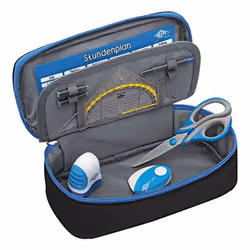 Wedo 242 43010 pencil case Soft pencil case Polyester Black, Blue