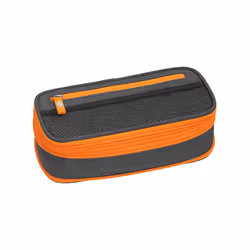Wedo Neon Stretch, Soft pencil case, Polyester, Grey, Orange, Monochromatic, Zipper, Child