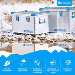 Zarges K440 Storage Containers Aluminum Transport Case Travel Accessories Lock Box