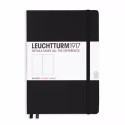 Leuchtturm 311333, Monochromatic, Black, A5, 80 g/m², Hardcover, Adult