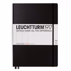 Leuchtturm 321149, Monochromatic, Black, A4+, 100 g/m², Dot grid paper, Hardcover