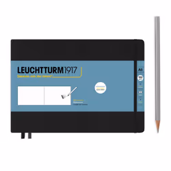 Leuchtturm Sketchbook Landscape, Monochromatic, Black, A5, 112 sheets, 150 g/m², Hardcover