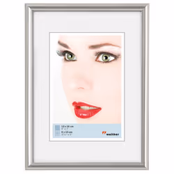 Walther Design KS318H, Single picture frame, Plastic, Silver, Wall, 9 x 13 cm, Rectangular
