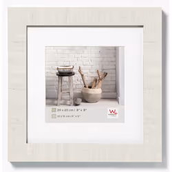 Walther Design HO220V, Single picture frame, Wood, White, 13 x 13 cm, Square, 245 mm