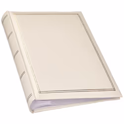 Photo Album White 200 Photos 13 x 18 cm Memo Album Imitation Leather with Embossing, Monza ME-139-W
