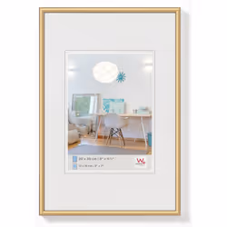 Walther Design KV824G, Single picture frame, Plastic, Gold, Wall, 10 x 15 cm, Rectangular