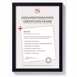 Walther Design JK130B, Single picture frame, Polystyrol, Black, Wall, 13 x 18 cm, Rectangular