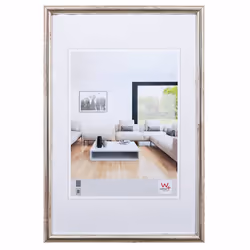 Walther Design HZ520S, Single picture frame, Wood, Silver, 10 x 15 cm, Rectangular, Germany