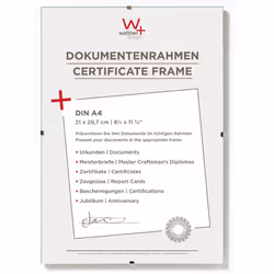 Walther Design RB130K, Single picture frame, Glass, Transparent, 13 x 18 cm, Rectangular, Germany