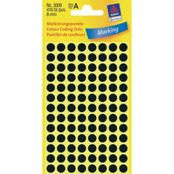 Avery Colour Coding Dots, Black