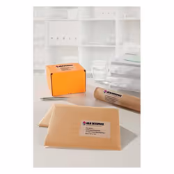 Avery J4722-25 self-adhesive label Rounded rectangle Permanent Transparent 250 pc(s)