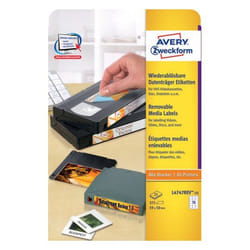 Avery L4747REV-25 self-adhesive label Rounded rectangle White 375 pc(s)