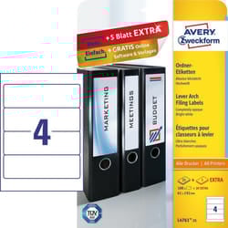 Avery L4761-25 self-adhesive label Rounded rectangle Permanent White 120 pc(s)