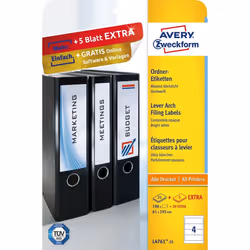 Avery L4761-25 self-adhesive label Rounded rectangle Permanent White 120 pc(s)