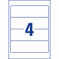 Avery L4761-25 self-adhesive label Rounded rectangle Permanent White 120 pc(s)