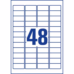 Avery J4791-25 self-adhesive label Rounded rectangle Permanent White 1200 pc(s)