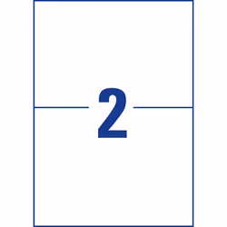 Avery L4717REV-20 self-adhesive label Rectangle Permanent White 40 pc(s)