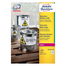 Avery L4773-100 self-adhesive label Rounded rectangle Permanent White 2400 pc(s)