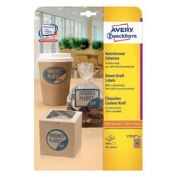 Avery L7110-25 self-adhesive label Rounded rectangle Permanent Brown 450 pc(s)