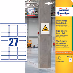 Avery L7874-20 self-adhesive label Rounded rectangle Permanent White 540 pc(s)