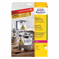 Avery L4775-8 printer label White Self-adhesive printer label - Additional view 2