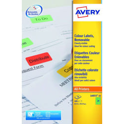 Avery Coloured Label 63.5x34mm 24 Per A4 Sheet Green (Pack 480 Labels)