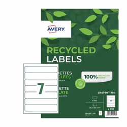 Avery LR4760-100 self-adhesive label Rectangle Permanent White 700 pc(s) - Additional view 4