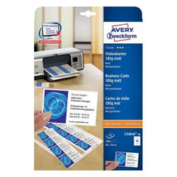 Avery C32010-10 business card Laser/Inkjet Cardboard White 100 pc(s)