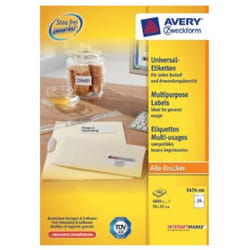Avery 3474-200 self-adhesive label White 4800 pc(s)