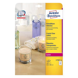 Avery L7782-25 self-adhesive label Rounded rectangle Permanent Transpa