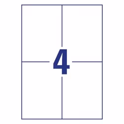 Avery LR3483-10 self-adhesive label Rectangle Permanent White 40 pc(s)