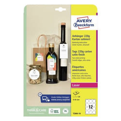 Avery T2004-10 non-adhesive label 120 pc(s) White Round