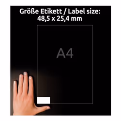Avery 4780-65 self-adhesive label Rectangle Permanent White 2600 pc(s)