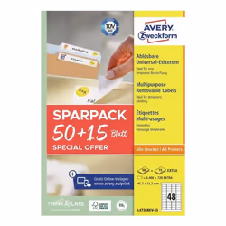 Avery L4736REV-65 printer label White Self-adhesive printer label