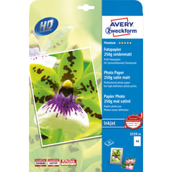 Avery Premium Inkjet A4 250g White Satin-matt
