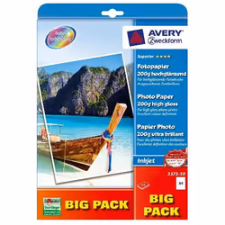 Avery 2572-50, High-gloss, 200 g/m², A4, 50 sheets