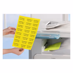 Avery L6006-25 self-adhesive label Rounded rectangle Removable Yellow 25 pc(s)