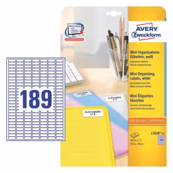 Avery L7658-25 printer label White Self-adhesive printer label